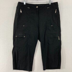 Jamie Sadock Capri Pants size 16 Black Pockets Active Outdoor‎ Golf
